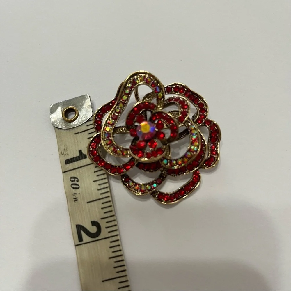 Betsey Johnson Red Rose Brooch NWT
